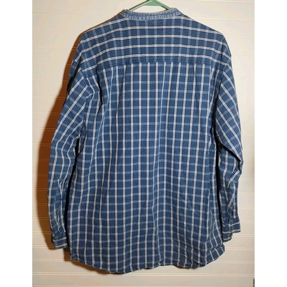 Vintage‎ 90s Disney Tigger Embroidered Denim Distressed Button Up Shirt Mens Lg